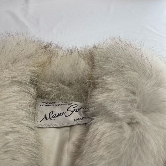 Mano Swartz Silver Fox Fur Coat Size Medium - Picture 8 of 12